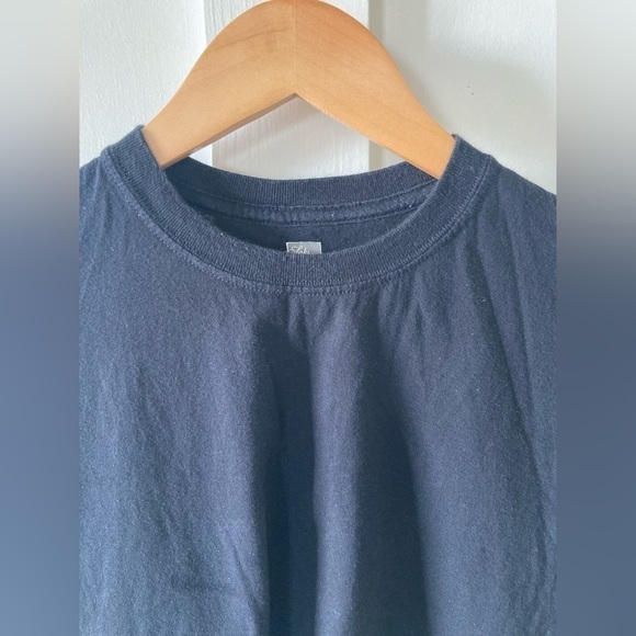 SAKS Fifth Avenue Small black tee shirt 100% supima cotton basic black tee - Picture 3 of 5